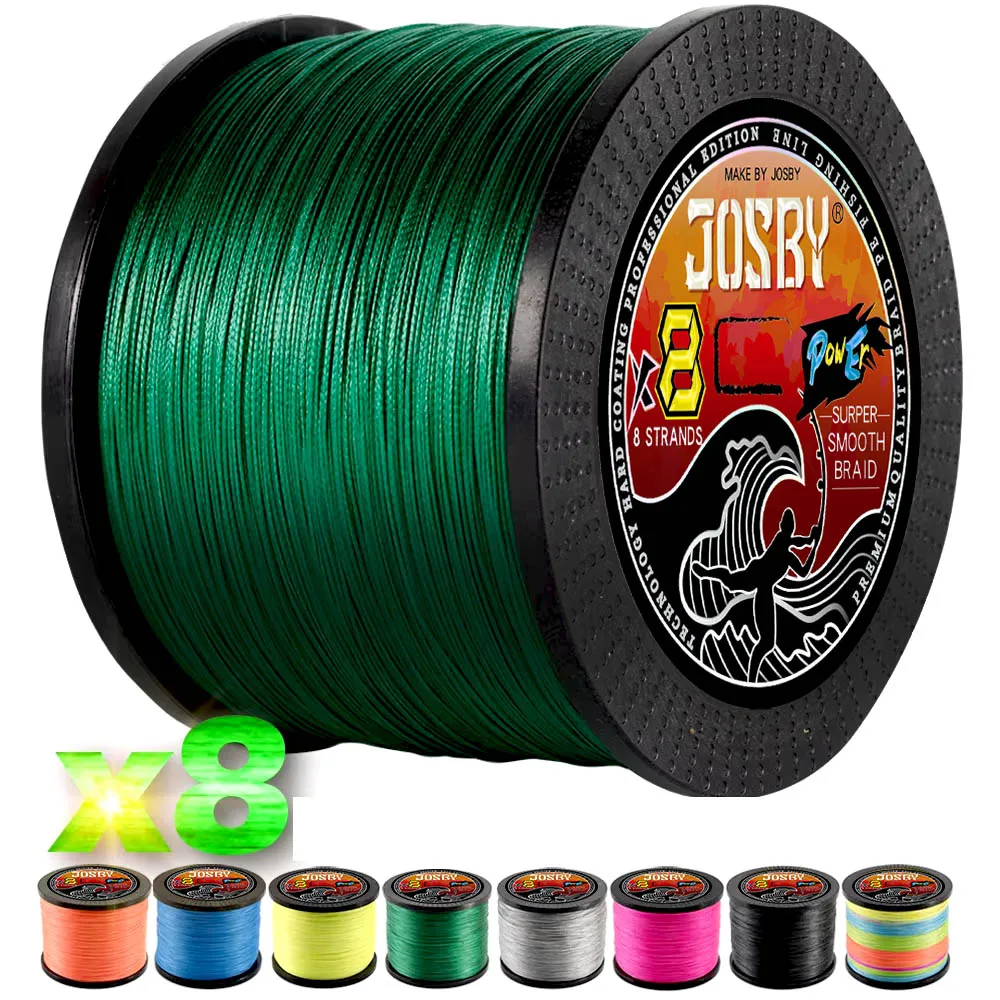 JOSBY 300 M 500 M 1000 M 8 Stränge 10-78LB Neue PE Geflochtene Angeldraht Multifilament Super Starke Angelschnur Japan Mehrfarbig