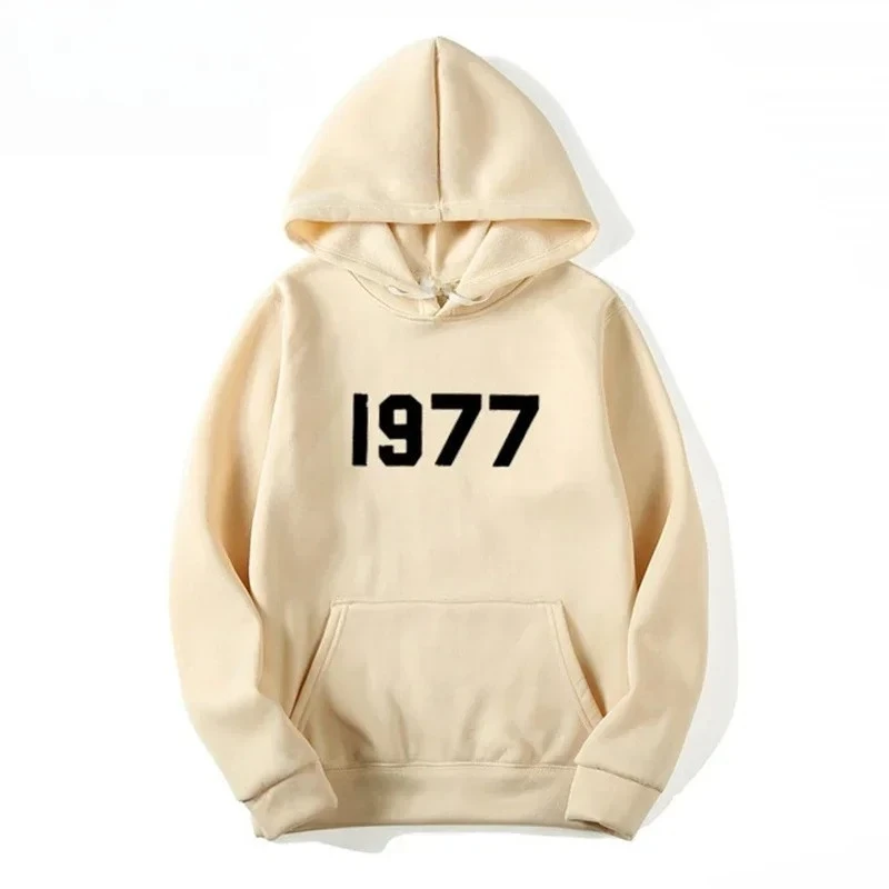 1977 Printed Women's Hoodie Hip Hop Street Style Winter Autumn Sports Clothing Simple Fashion for Women Hot Selling