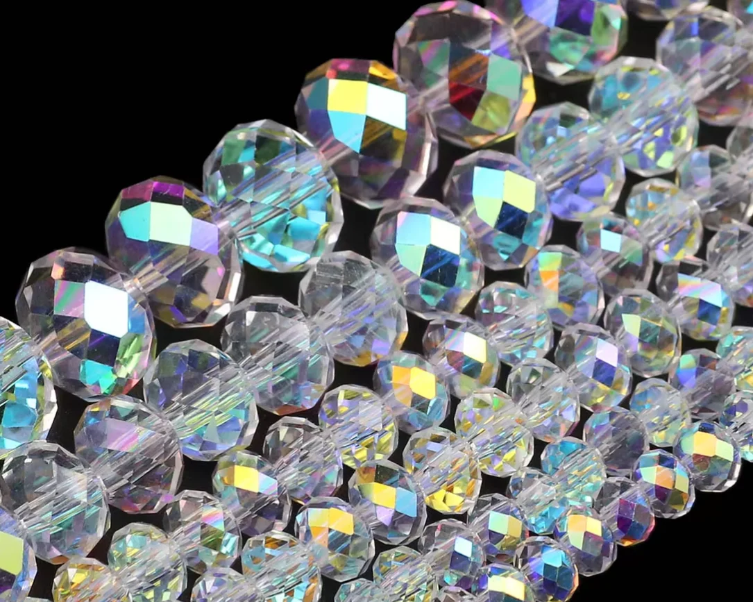 Oostenrijkse Kristal Wit AB Glaskralen 3/4/6/8Mm Transparant Met Gat Losse Kralen voor Diy Sieraden Maken Armband Craft Supplies