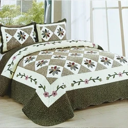 Handmade 100% Cotton Quilted Bedspread Set Padding Duvet Linen Blanket Cubrecam Bed Cover Colcha Summer Quilt Bedding Set 3PCS