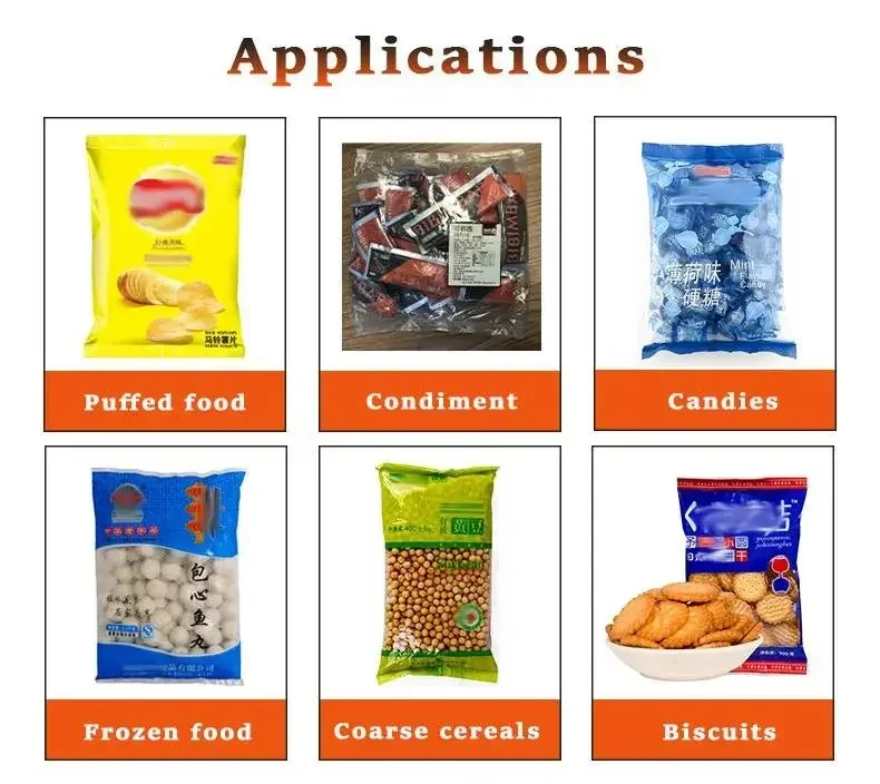 Automatic Granule Packaging Machine Snacks crisps raisins Rice grains candy nuts biscuits peanuts seeds jujube Packing Machine