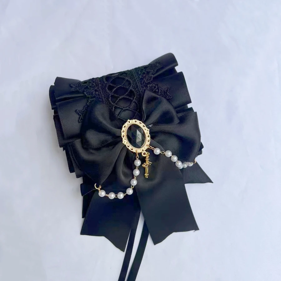Gothic Lolita Headdress Maid Lace Handmade Versatile Hair Accessories Cute Cosplay Headbands Sweet Hairpin image 6
