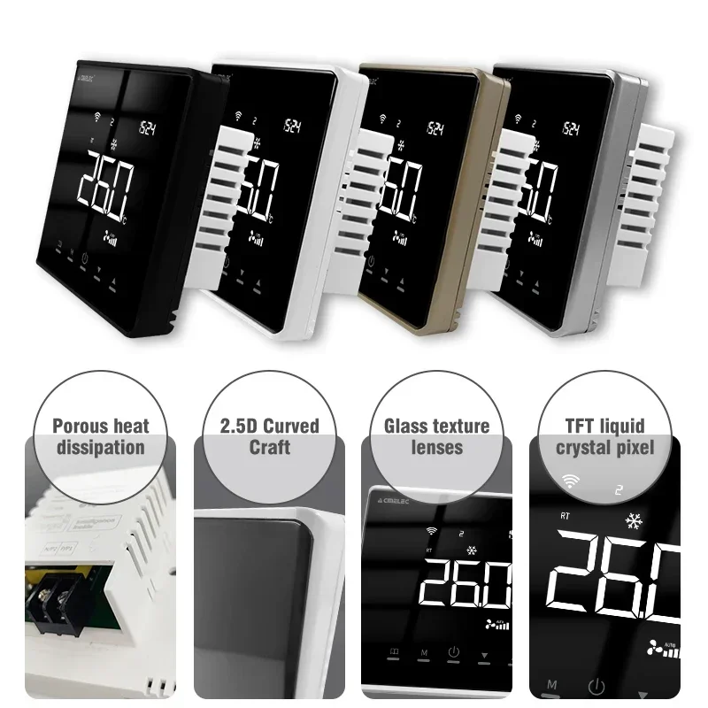 ترموستات VRV ذكي لـ Fujitsu Mitsubish التحكم الذكي Wifi لـ Gree Midea يعمل مع Alexa Yandex Google