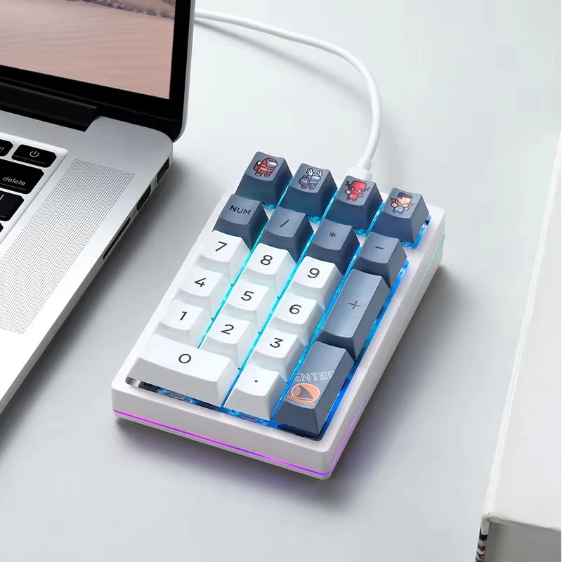 Darmoshark K3 QMK ミニ数値メカニカルキーパッド 21 キー RGB バックライトホットスワップ PC ゲーミングキーボード E スポーツラップトップアクセサリー ​