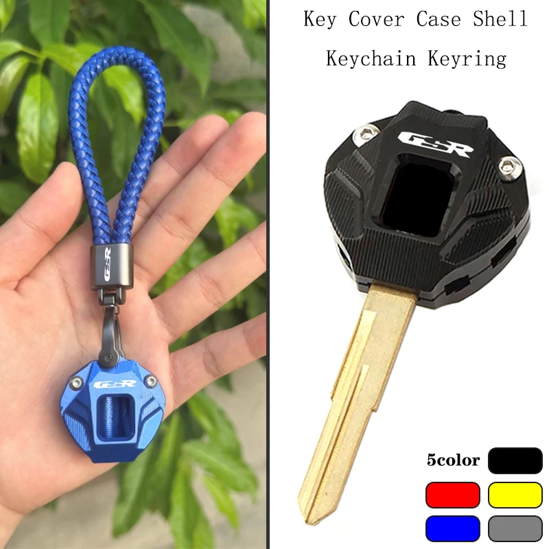 For SUZUKI GSR750 GSR400 GSR600 GSR 750 400 600 All Year Motorcycle accessories Aluminum Key Cover Case Shell Keyring Keychain