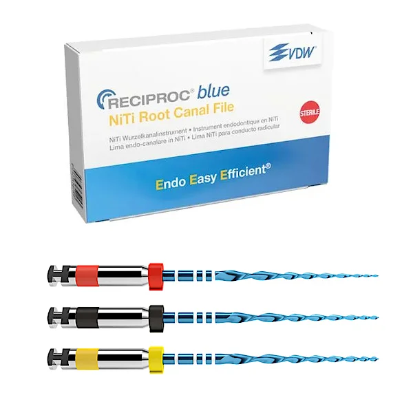 30Pcs/5Pack Dental VDW Reciproc Blue Endodontic Files Engine Use 21/25/31mm Heat Activation Niti Rotary Root Canal File