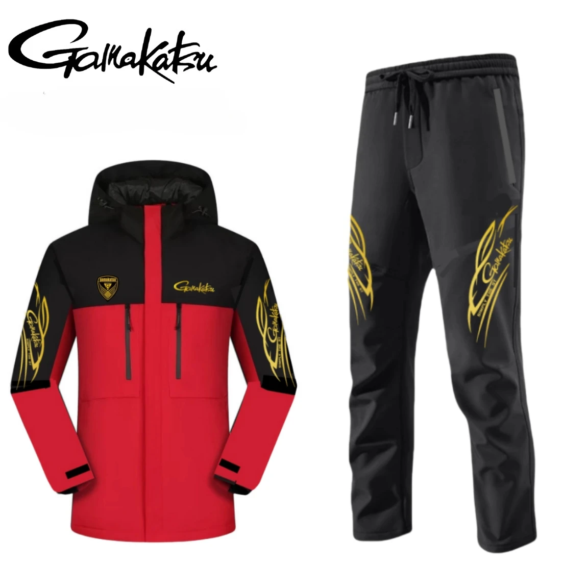 2025年秋冬新作-ガマカツ-釣り服-防水釣りジャケット-防寒パンツ-フリース-防寒-厚手スーツ