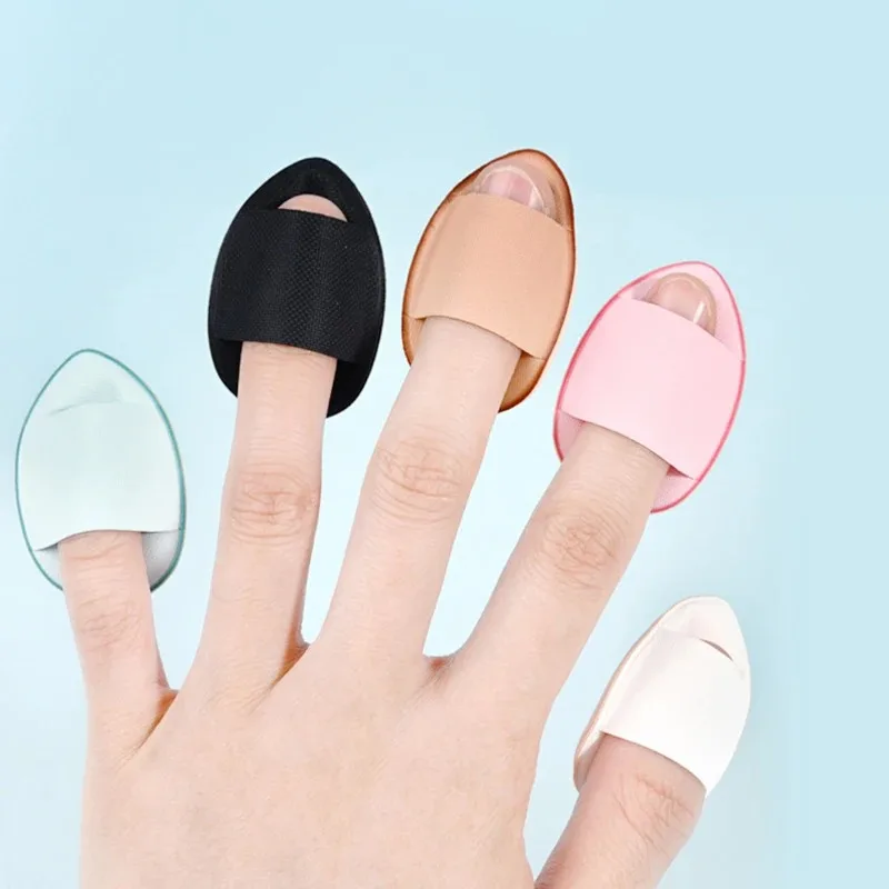 5/10Pcs Mini Finger Puff Foundation Kleine Air Kissen Pulver Schwamm Gesicht Concealer BB Creme Kosmetische Applikator Make-Up werkzeuge – Detail 5