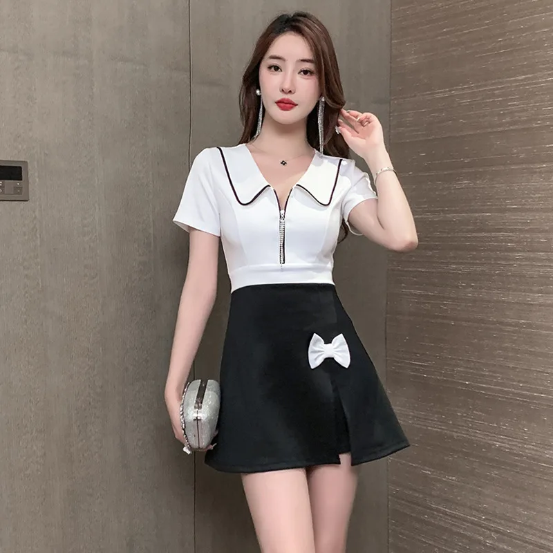 Women Work Clothes Shirt Short Skirt Suit Hotel Waiter Beauty Salon Spa Massage Nail Cafe Foot Bath Technician Overalls Uniform