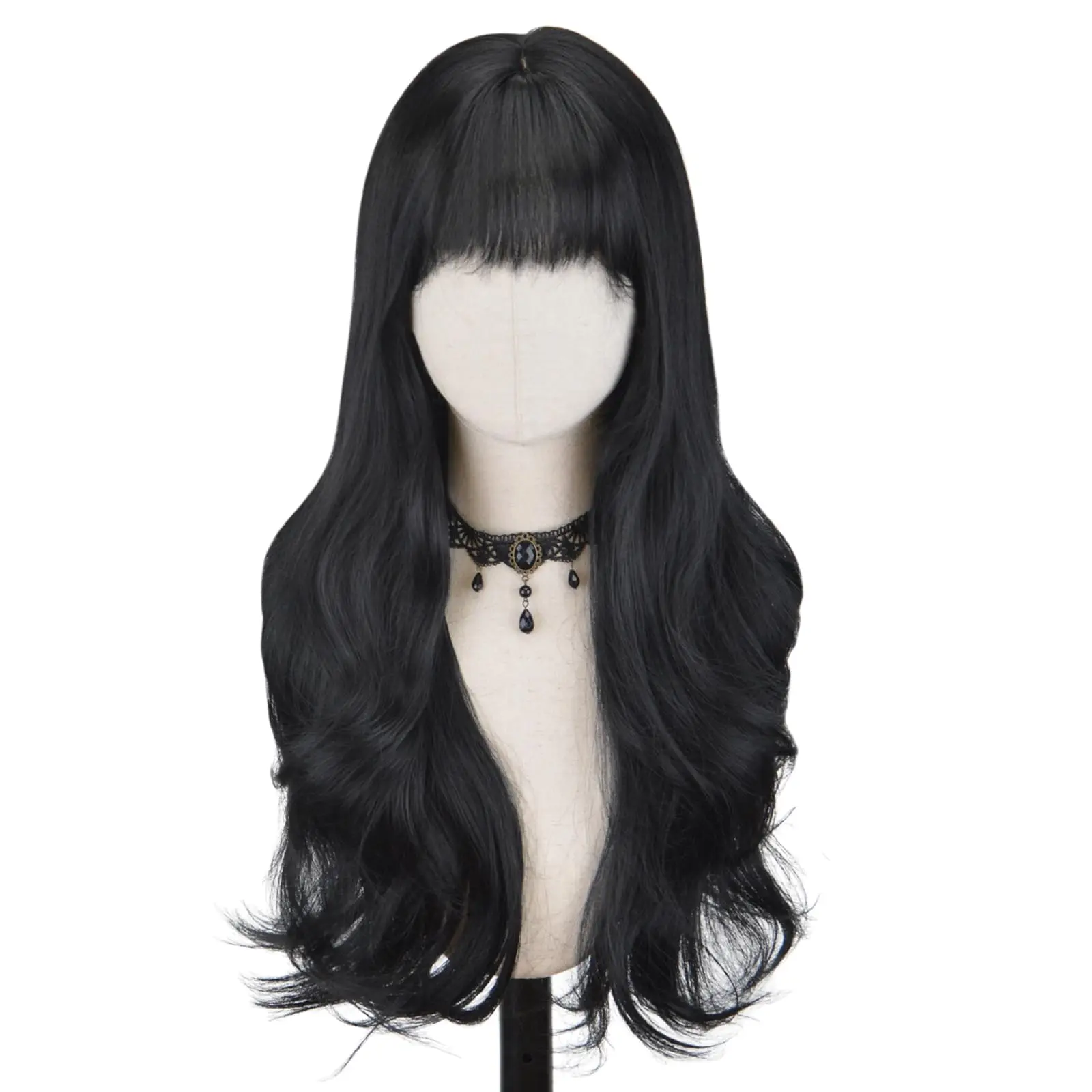 باروكة صناعية مجعدة سوداء جديدة لحفلات المهرجانات، أزياء الهالوين التنكرية، الاستخدام اليومي، إكسسوار شعر عالي الحرارة #3