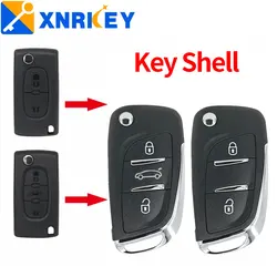 XNRKEY 2/3 pulsante modificato chiave a distanza Shell Fob per Peugeot 207 307 407 408 per Citroen C4 C2 Flip Car Key Case CE0523/CE0536