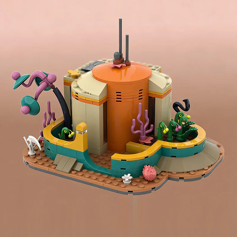 City Street View Model MOC Building Bricks Small Planetary Outpost Modular Technology Children Holiday Gifts Assemble Toys Suit