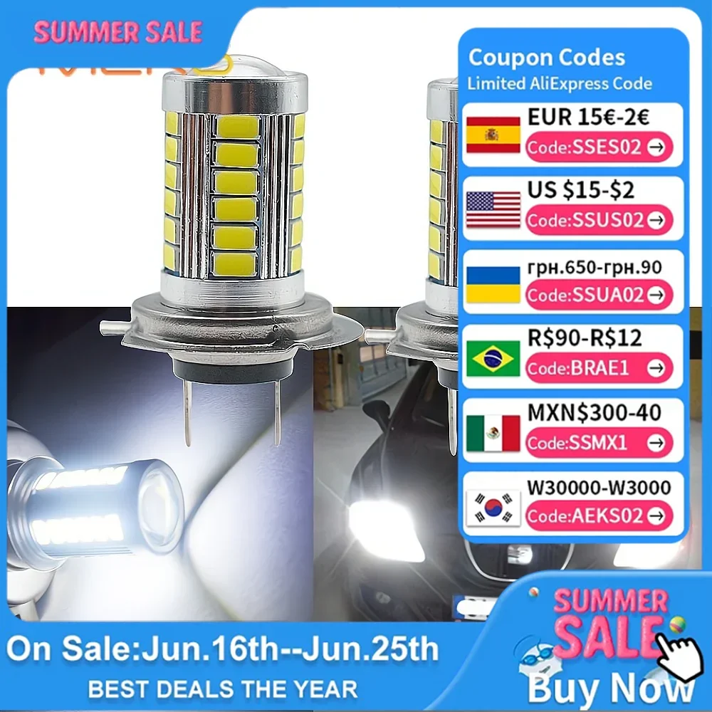 

1/2X Car LED License Plate Brake Light Tail Lamping 5630 3157 9006 H7 33SMD White Turn Signal Rear Reverse Bulbs DRL Waterproof