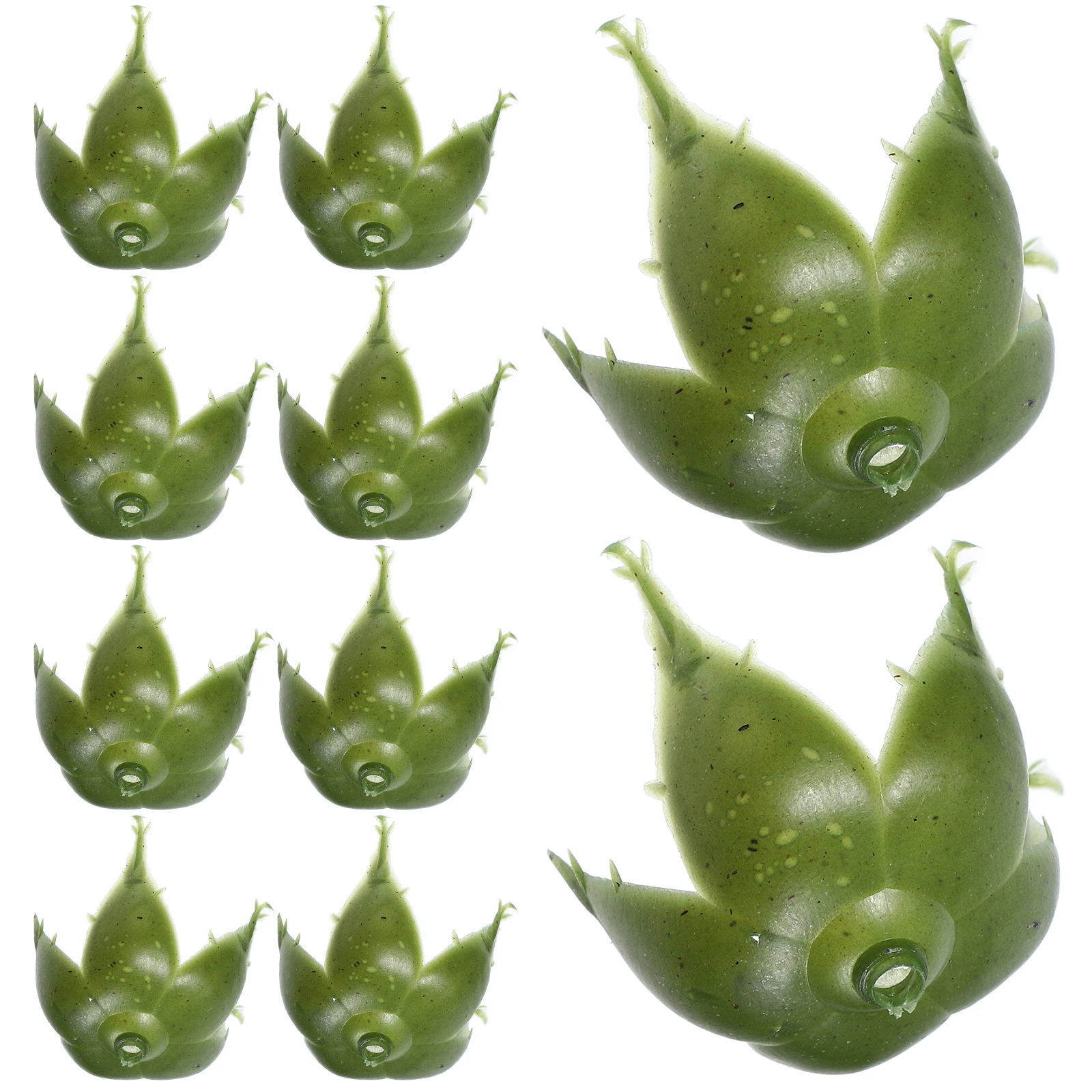 50pcs Simulation Calyxes Realistic Plastic Green Sepals For Diy Rose Making Wedding Party Decor Artificial Flower Craft Rose