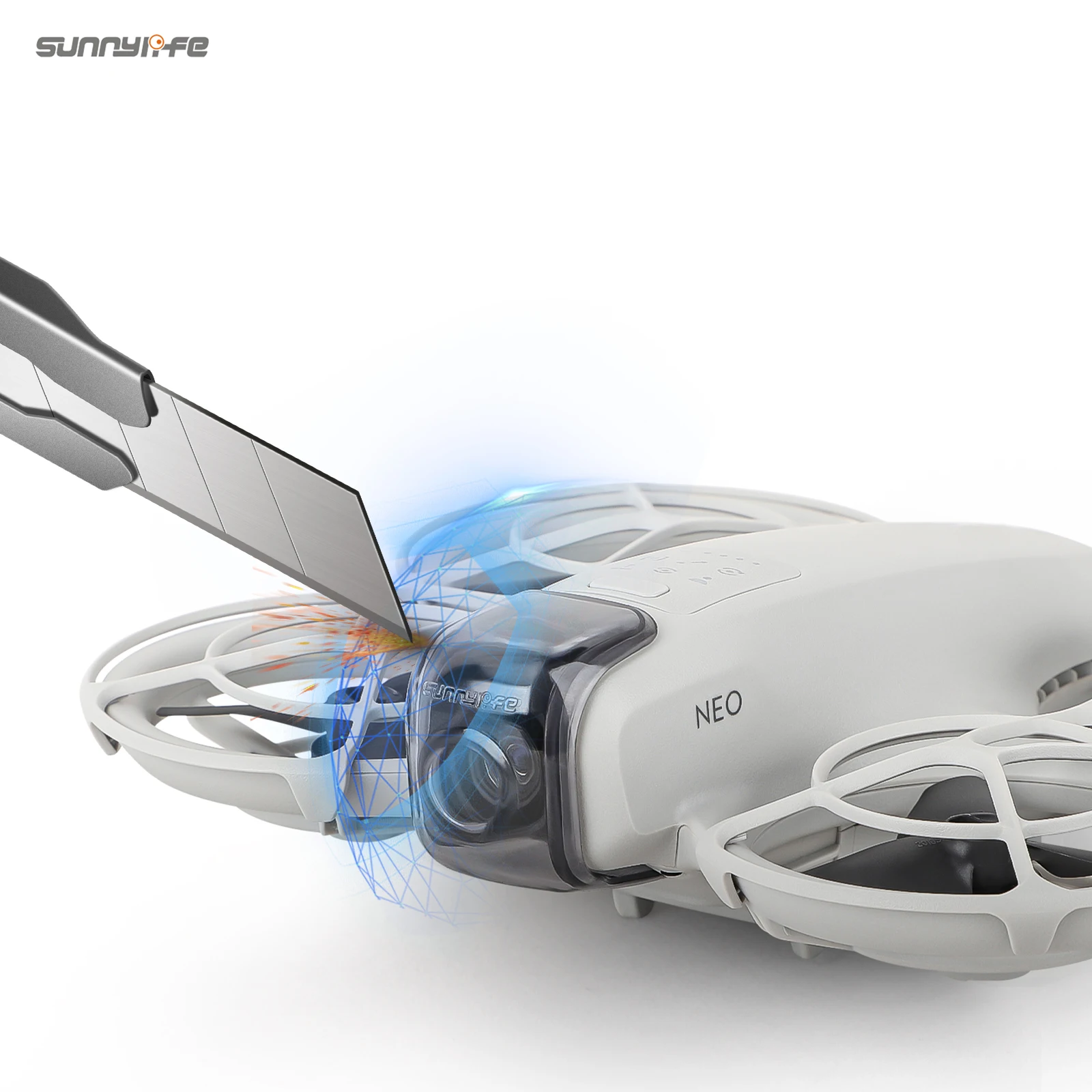 غطاء العدسة لـ DJI NEO الغطاء الواقي غطاء العدسة المضاد للوهج كاميرا ذات محورين الحرس الدعائم المثبت الملحقات