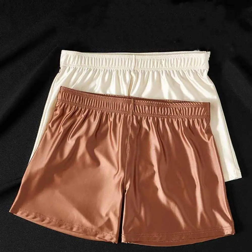 

3Pcs Fashion Plus Size Men's Boxer Briefs Seamless Elastic Stain Silk Panties Mid Waist Lingerie Underwear for Man Gifts