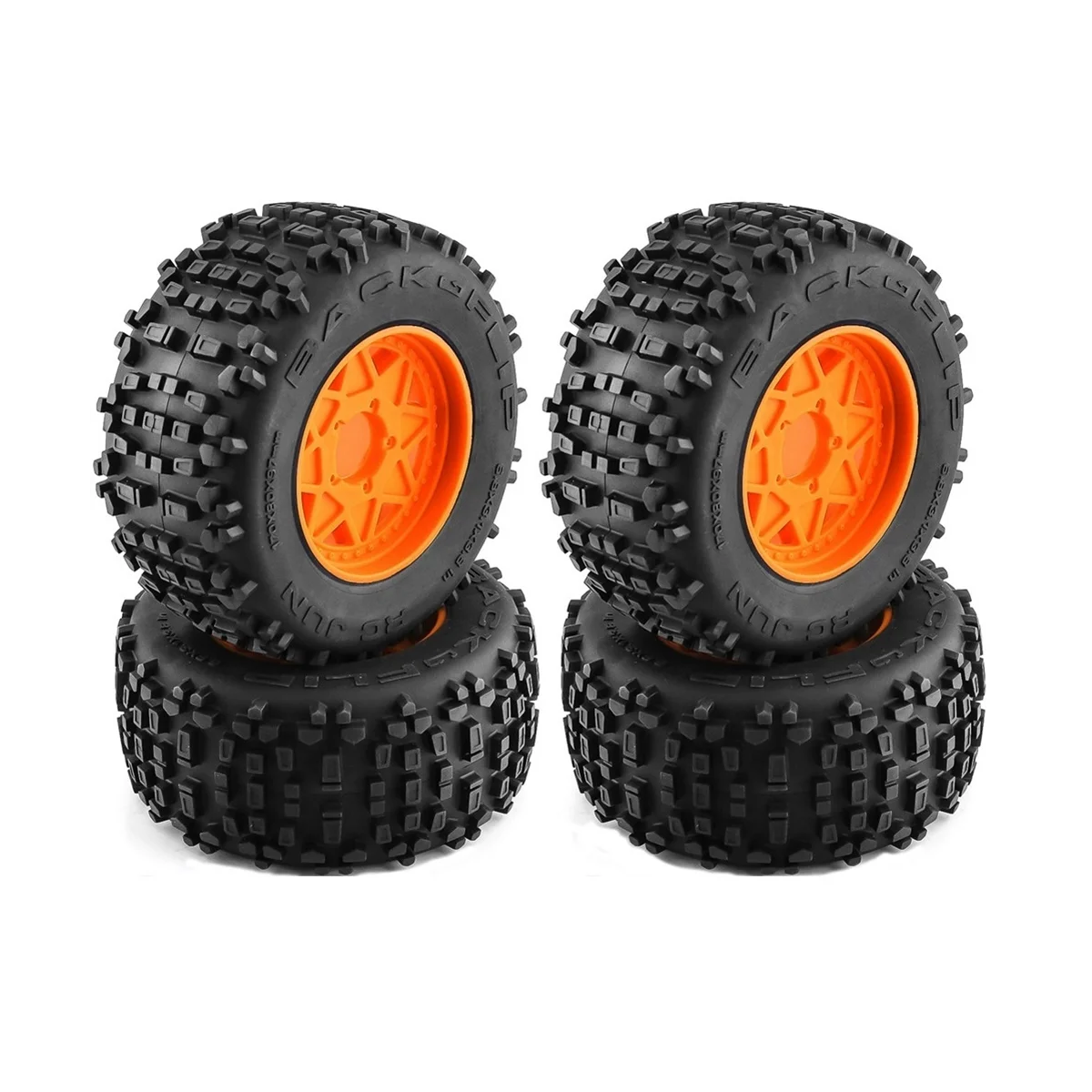 4Pcs 170mm 1/7 1/8 Monster Stunt Truck Tire 12/14/17mm Wheel Hex for TRAXXAS Sledge ARRMA KRATON Outcast Tamiya HSP,3