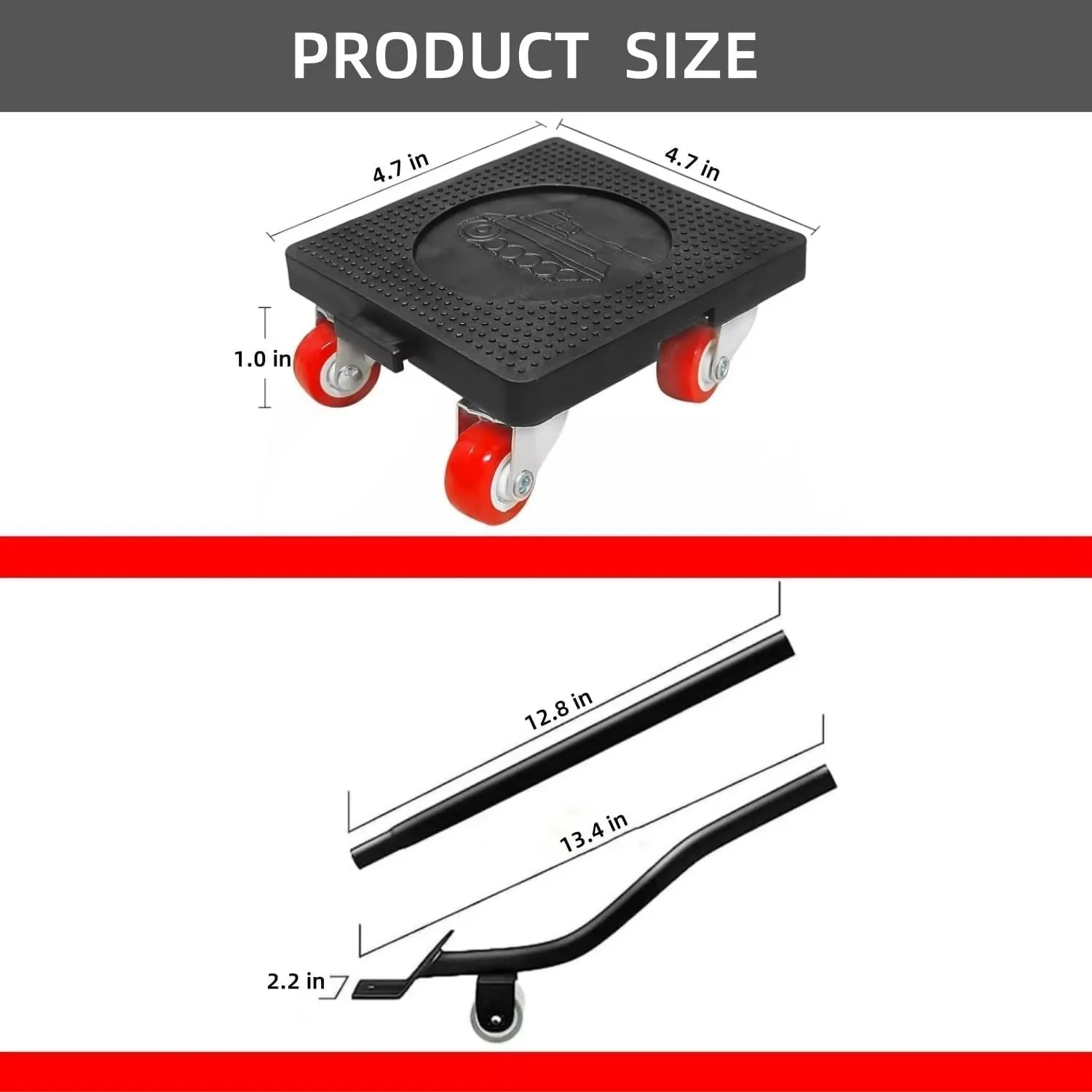 5 Wheel Universal Furniture Dolly 360 Rotating Moving Base Heavy Duty Mover With Lifter Household Heavy Furniture Transport Tool