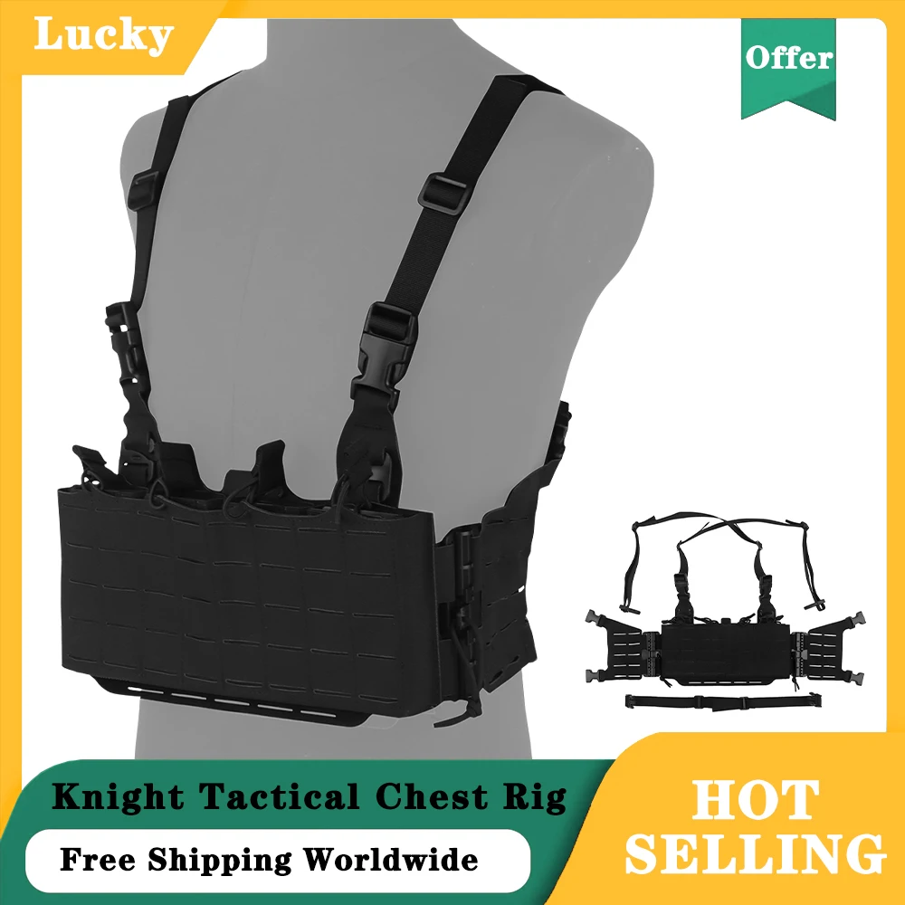 plate-forme-de-poitrine-tactique-knight-quadruple-integre-556-et-762-pochette-magnetique-panneau-avant-sous-poches-a-montage-molle-gilet-de-chasse-a-degagement-rapide