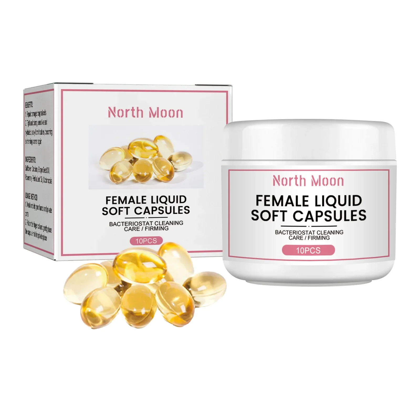 Feminine Hygiene Care Capsules Vaginal Cleansing Odors Eliminating Firming and Nourishing Body Skin Vagina Care Soft Capsules