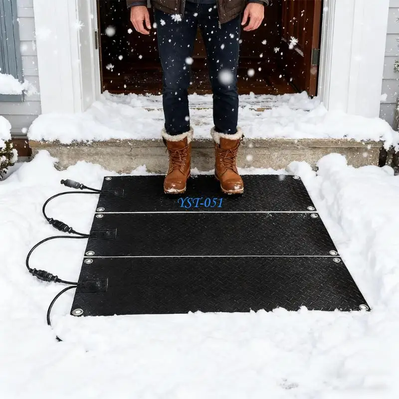 E15A 歩道用安全ゴム除雪パッド 急速溶解技術 浅い針フラットプラン 110V 米国 30x60cm 寸法