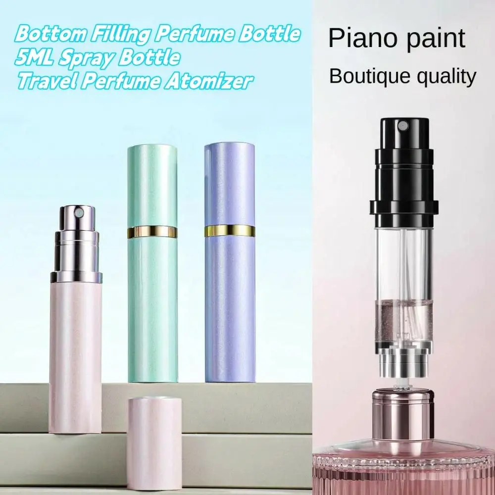 

5ml Size Bottom Filling Bottle Nano Nozzle Fine Mist 5ML Spray Bottle Self-pumping Light Luxury Travel Atomizer Sub-Bottling