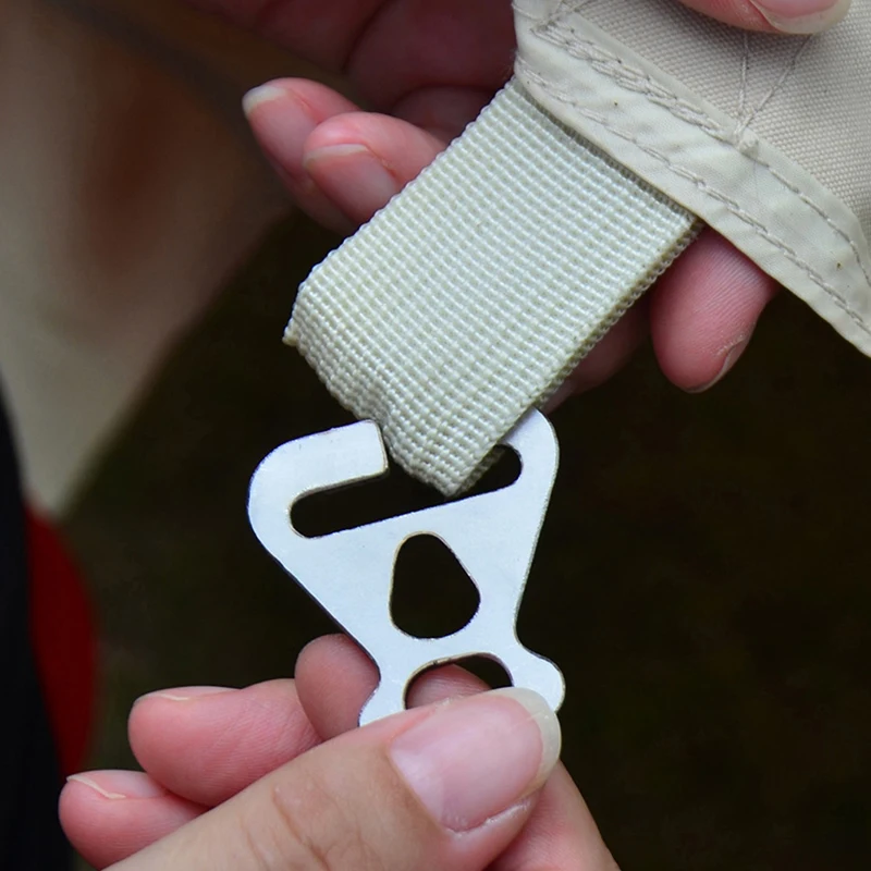 New Outdoor Camping Hiking Backpacking Tent Canopy Guyline Cord Adjuster Stainless Steel Wind Rope Buckle Board Rope Tensioner