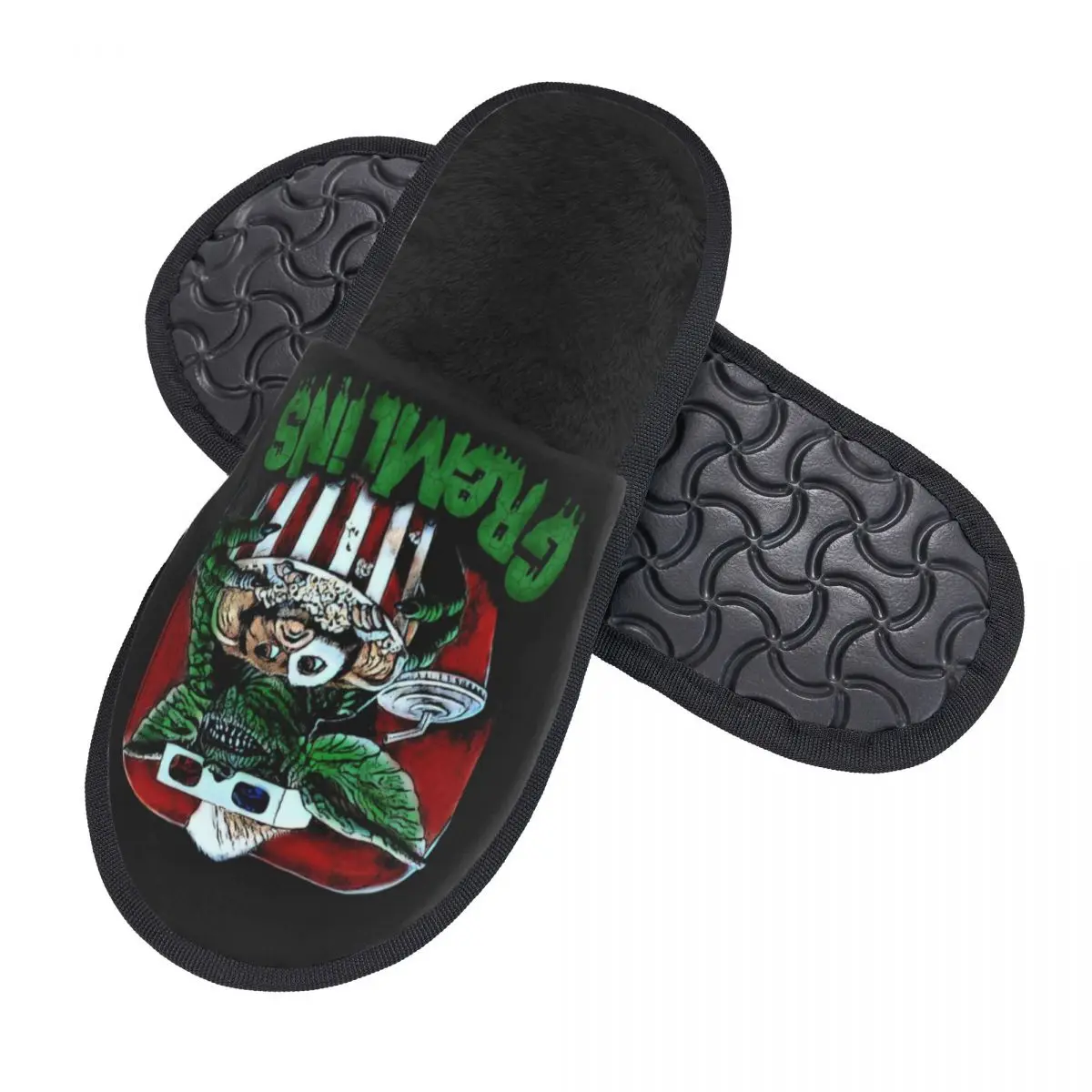 Custom Gremlins Humorous House Slippers Women Comfy Memory Foam Gizmo 80s Movie Mogwai Monster Horror Retro Sci Fi Slip On Shoes