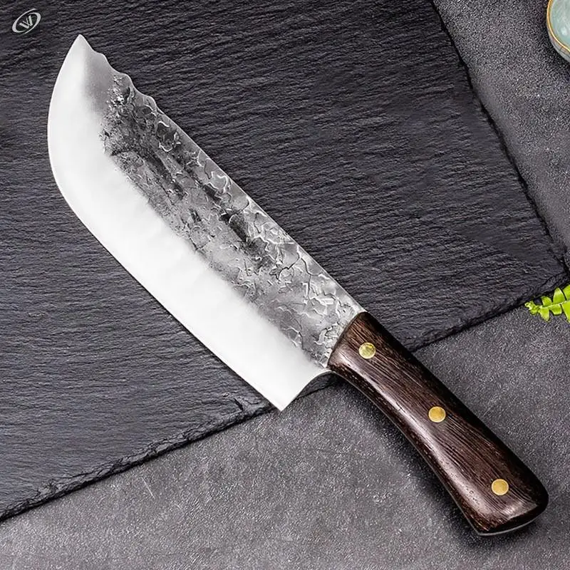 Cleaver Knife Forged Full Tang Butcher Knife 5CR15mov Stainless Steel Knife Sharp Slicing Knife Meat Chopping Butcher Knife