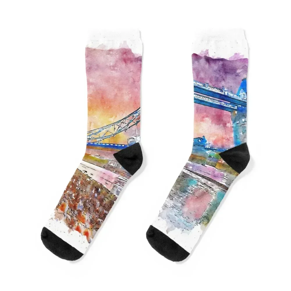 London Cityscape Socks hiphop japanese fashion loose sports and leisure Socks For Men Women's