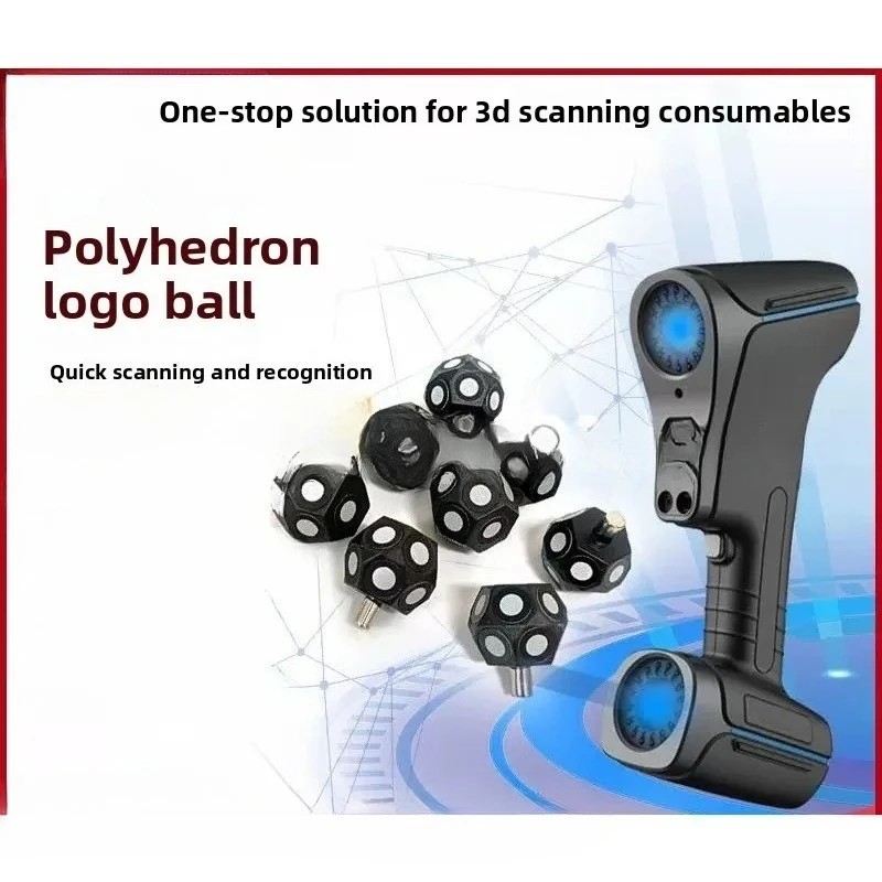 Polyhedral Magnetic Tracking Sphere Retroreflective Hex Marker 3D Scanner Reference Positioning Target