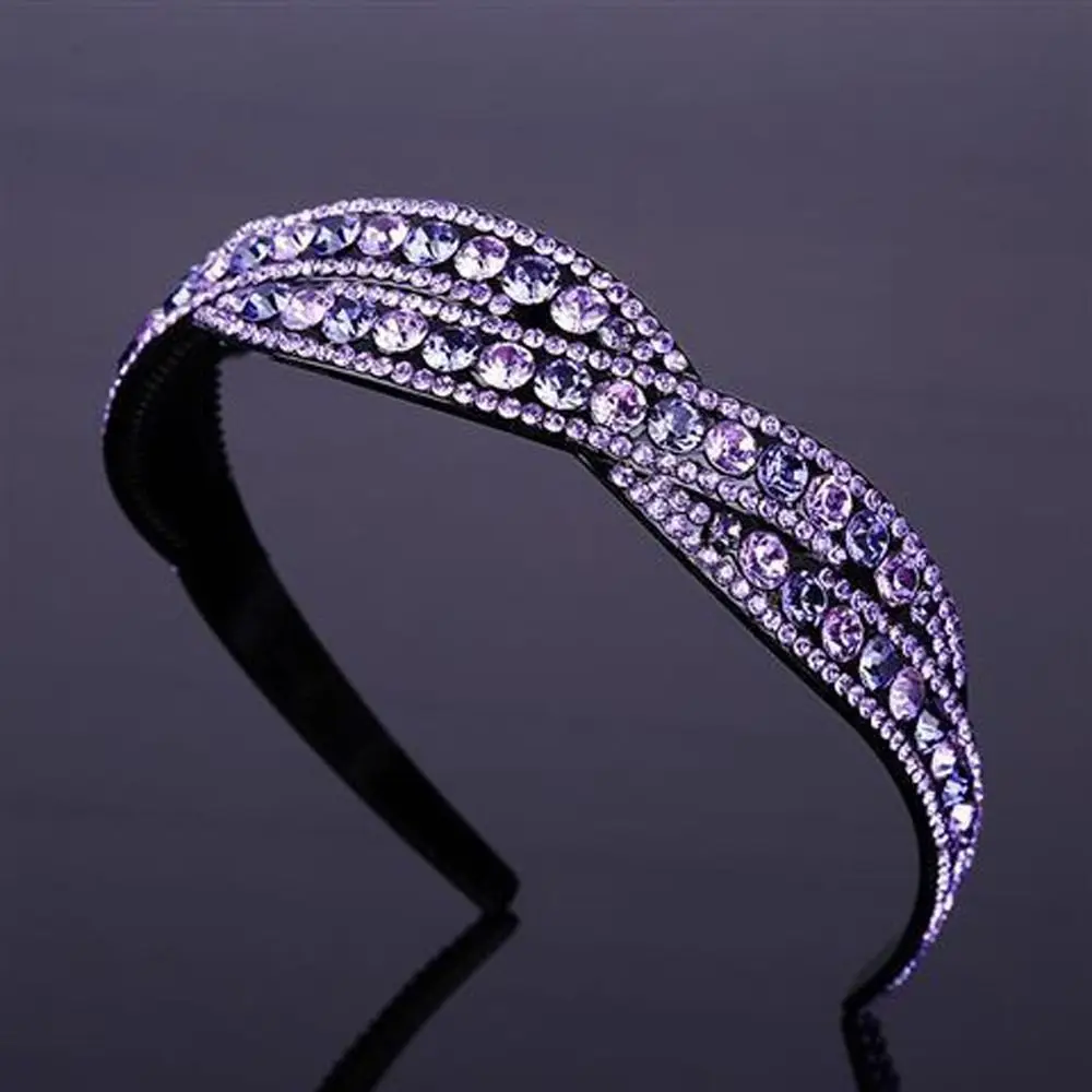

Gift French Non-slip Toothed Hairband Cross Crystal Sweet Headband Girls Hair Hoop Rhinestone Korean Style Hair Hoop