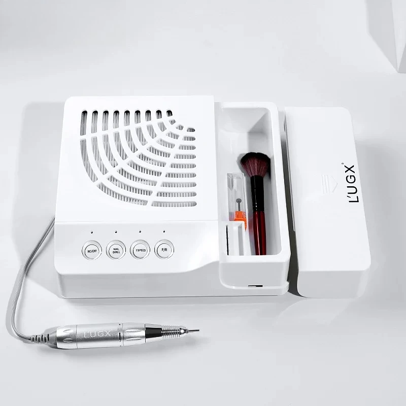 

LUGX Профессиональная дрель для ногтей 2-в-1 Электрический пылесос Пылесборник Машина для маникюрных салонов