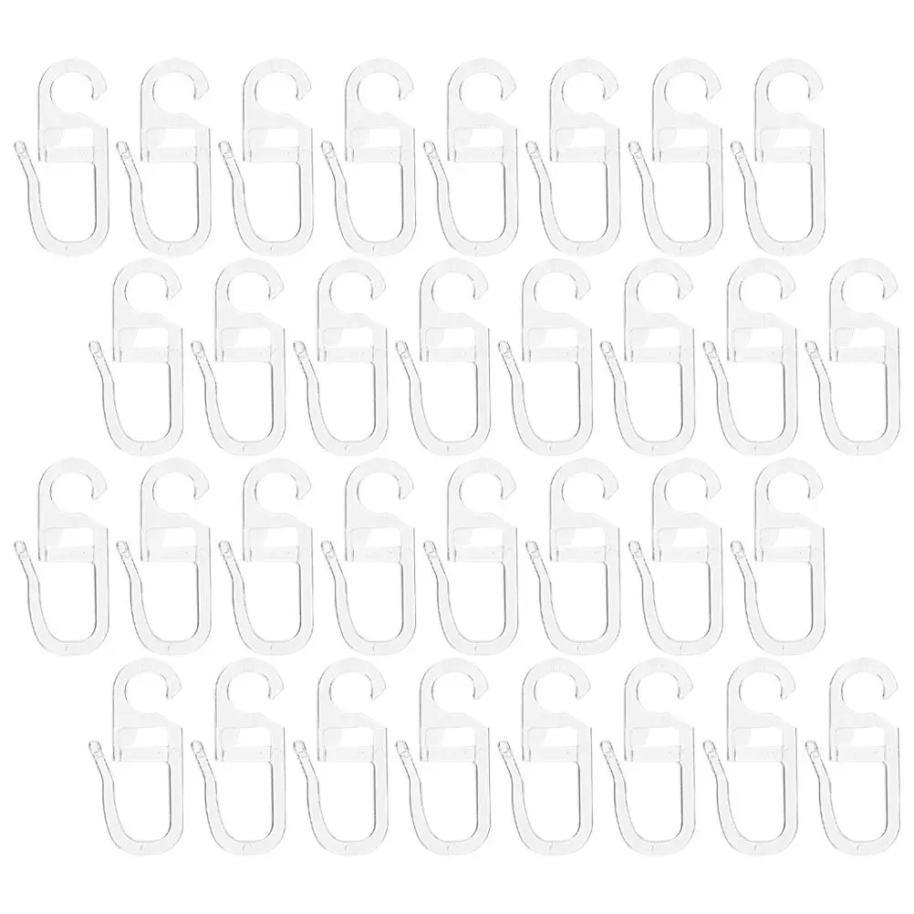 

200pcs Drapery Curtain Track Hooks Plastic Hangers for Shower Curtains Replacement Bath Accessories Rail Pulley Ring Bean Sprout