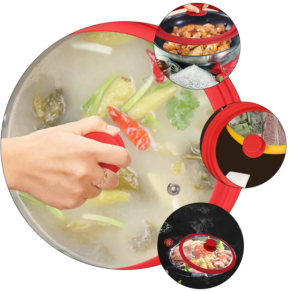 

1Pcs Universal Pot Lid Tempered Glass Material Longlasting Antiscald Knob Pressureresistant Cookware Accessory Pot Lid
