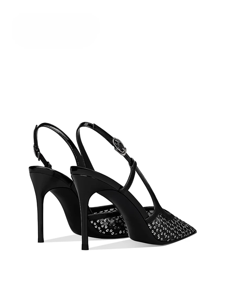 2025 New Spring and Summer Women's High Heels Pointed Stiletto Mesh Fashion Trend Women's Shoes