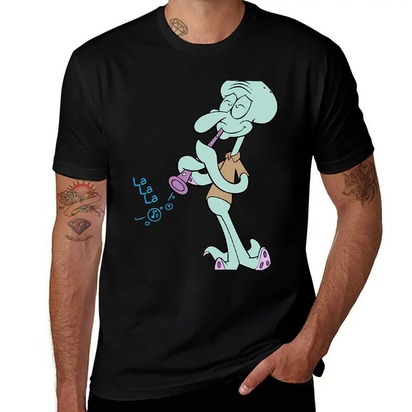 

Squidward Clarinet T-Shirt customizeds oversized graphic tee street wear men clothing