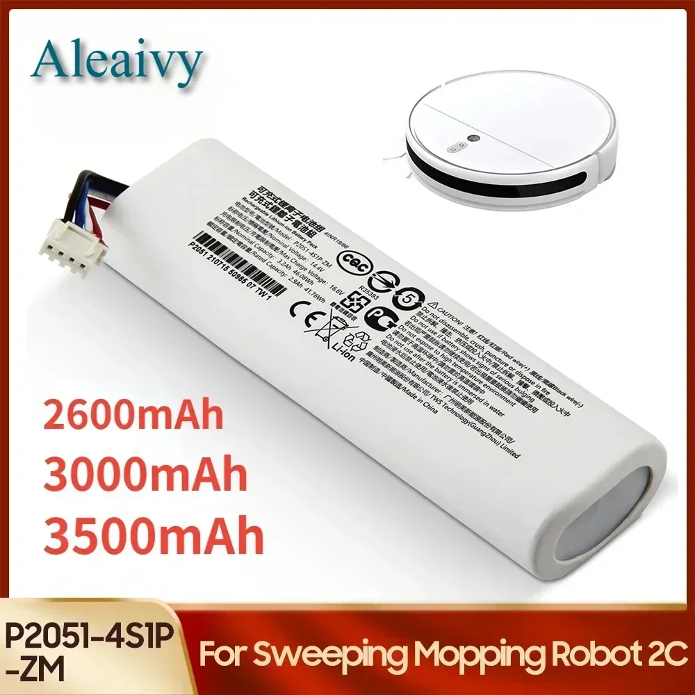 

14.4V 9800mAh li-ion Replacement Battery For Xiaomi Mi Robot Vacuum Mop-2 STYTJ03ZHM 2C P2051-4S1P-ZM 14.8V 2C battery