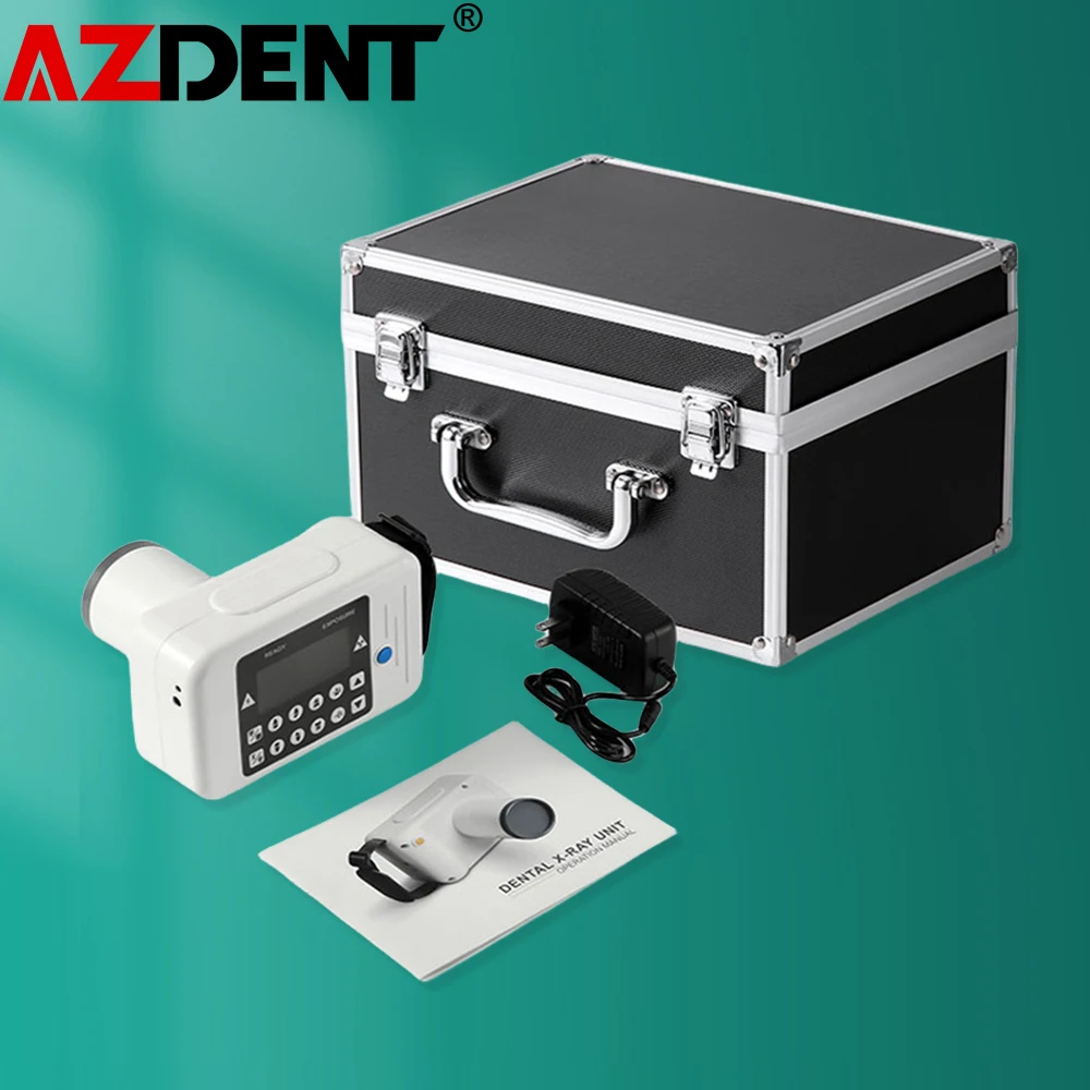 2024 New AZDENT Portable Dental X-ray Machine High Frequency Digital Densor X Ray Film 105mm Distance Dentistry Equipment Tools