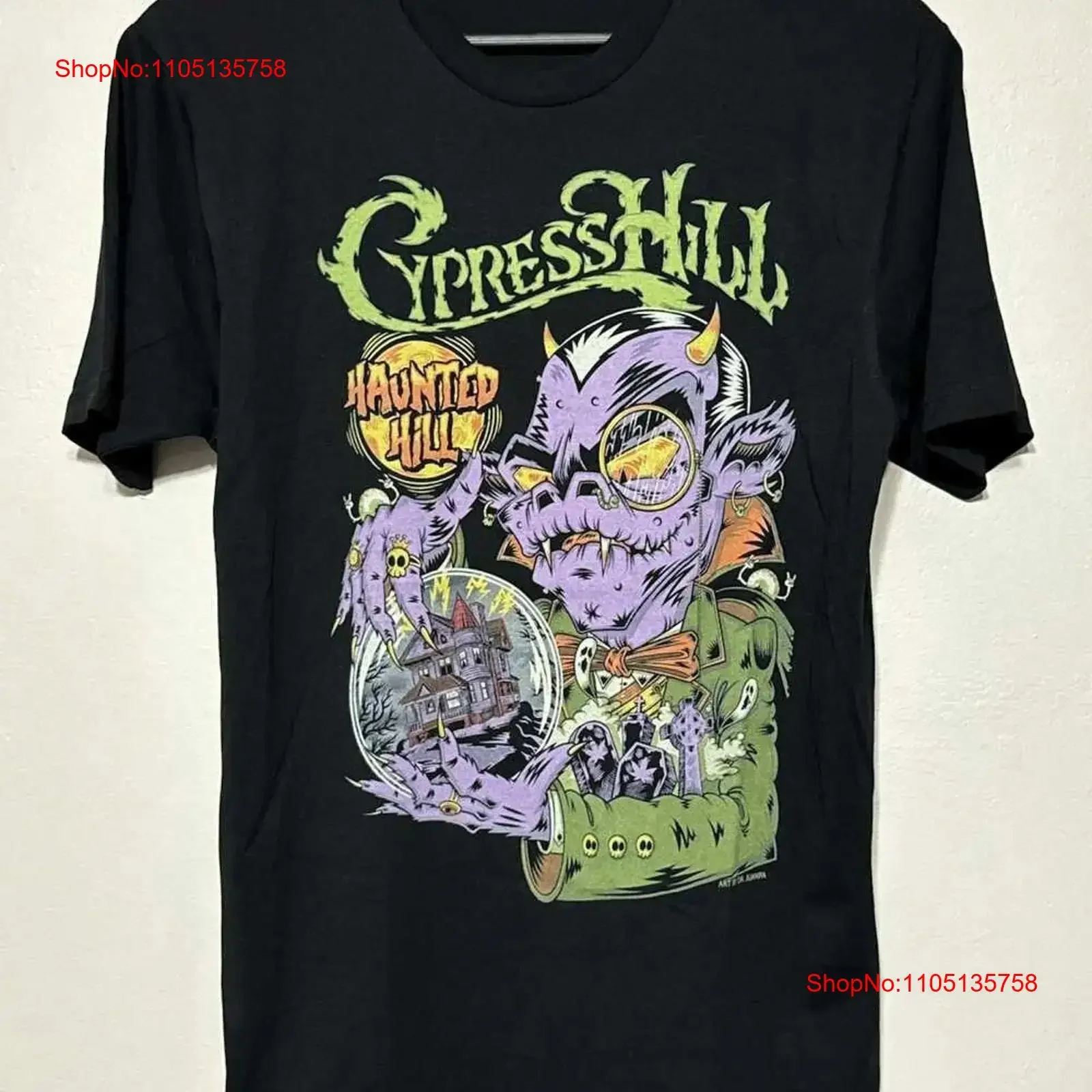

Vtg Cypress Hill Haunted Tour хлопковая футболка полного размера для мужчин SG145 винтажная стираная удобная мягкая уличная одежда унисекс homme