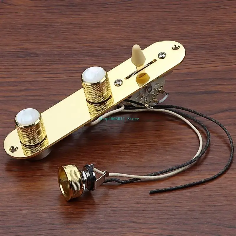 

T3LD 3 Way Loaded Control Plate with Switch Prewired Guitar Switch Control Plate for Electric Guitar Playing Parts