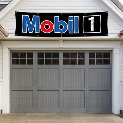 Mobil 1 Flag Racing Show Motoring Workshop Garage Banners Decoration Polyester Can Be Customized Outdoor Home 60x240cm 2x8FT