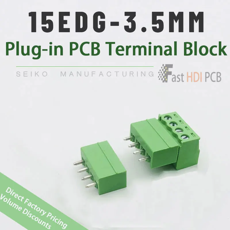 ストレートヘッダ＆プラグアセンブリ | UL94V-0認証 3.5mm PCBヘッダ 2-24P端子 | PA66絶縁体 | エコフレンドリーグリーン