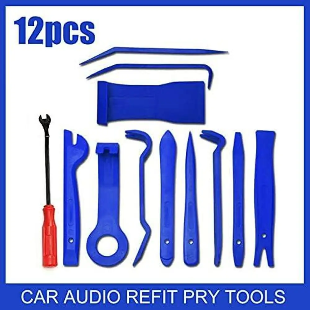 12pcs Car Audio Stereo Radio Door Dash Panel Trim Clip Plastic Removal Pry Tools Trim Panel Dashboard Removal Tool Repair Tools