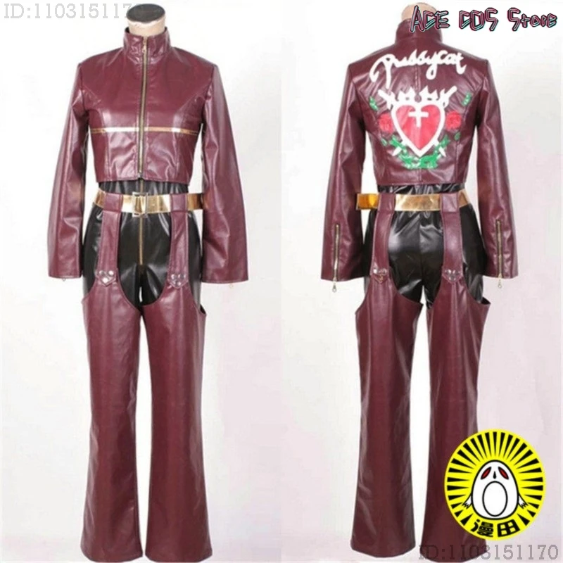 Carnival disfraz  KOF Kula Diamond Cosplay Costumes Women PU Suit Coat Game Halloween Adults Anime adulto mujer