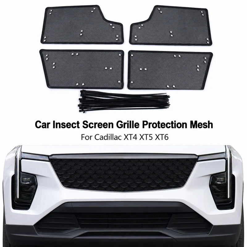 For Cadillac XT4 XT5 XT6 Car Insect Screen Grille Protection Mesh Radiator Condenser Dust Cover Auto Parts