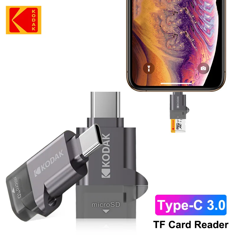 Kodak Type-C Micro SD Card Reader TF Memory Card High-speed Transmission Adapter