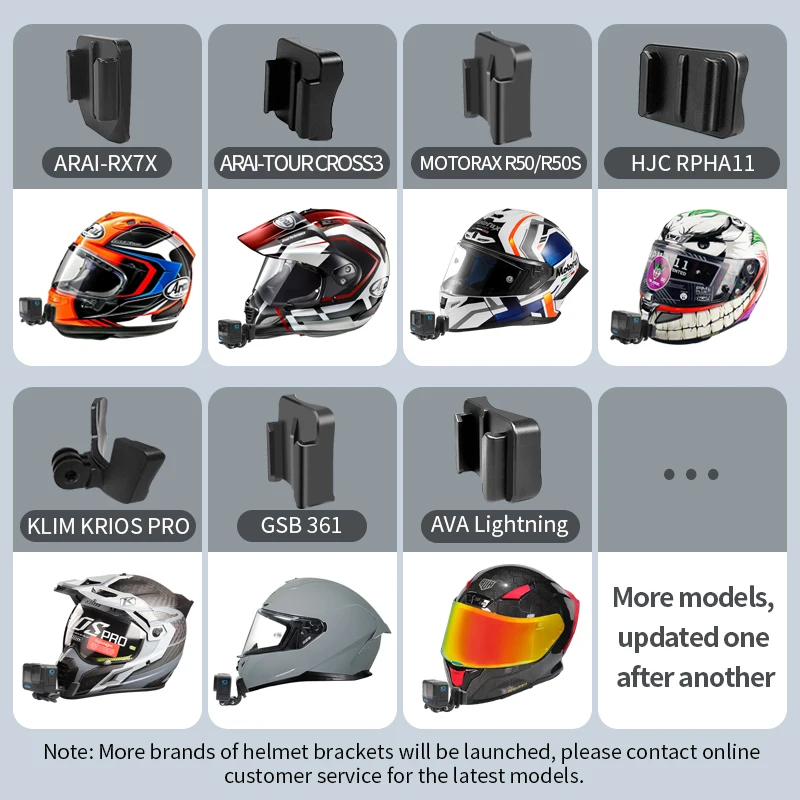 Alumínio Chin Action Camera Suportes para Capacete de Motocicleta, Premium Customized, GoPro Acessórios, Shoei Agv, Arai, Go Pro Helm