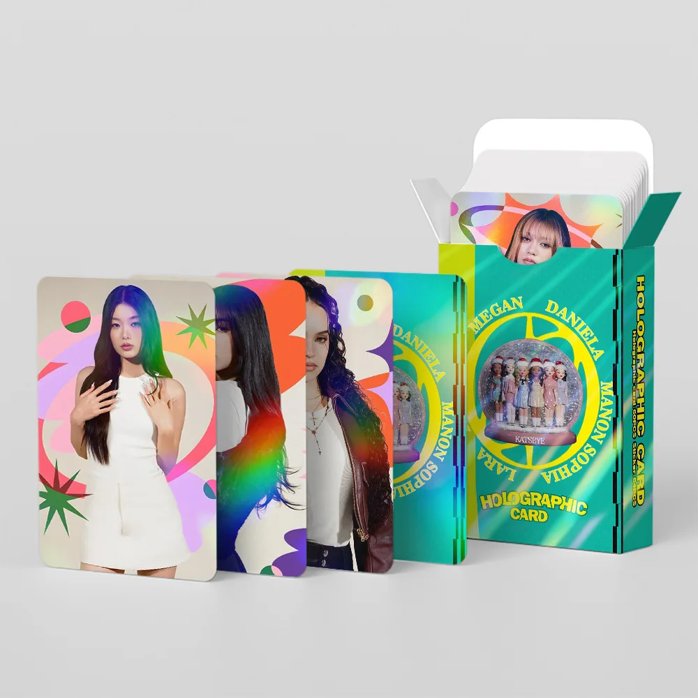 124 Pz/set Kpop Idol KATSEYE Nuovo Album Serie Flash Card Adesivi Lomo Card Daniela Yoonchae Lara Sophia Manon Megan Ventole Regali
