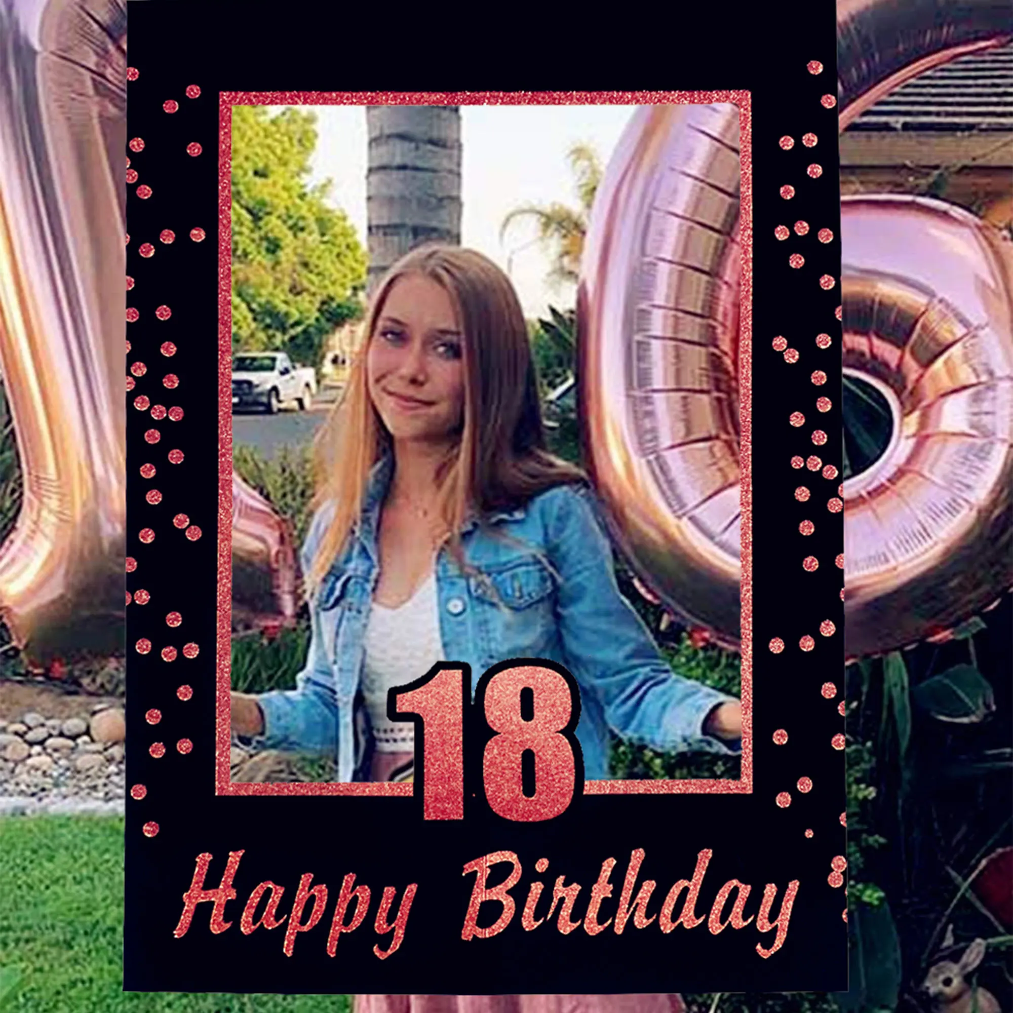 LaVenty Rose Gold 18th 30th 40th Birthday Party Photo Booth Props Birthday 18th Birthday 30th Birthday 40th Birthday Photo Frame